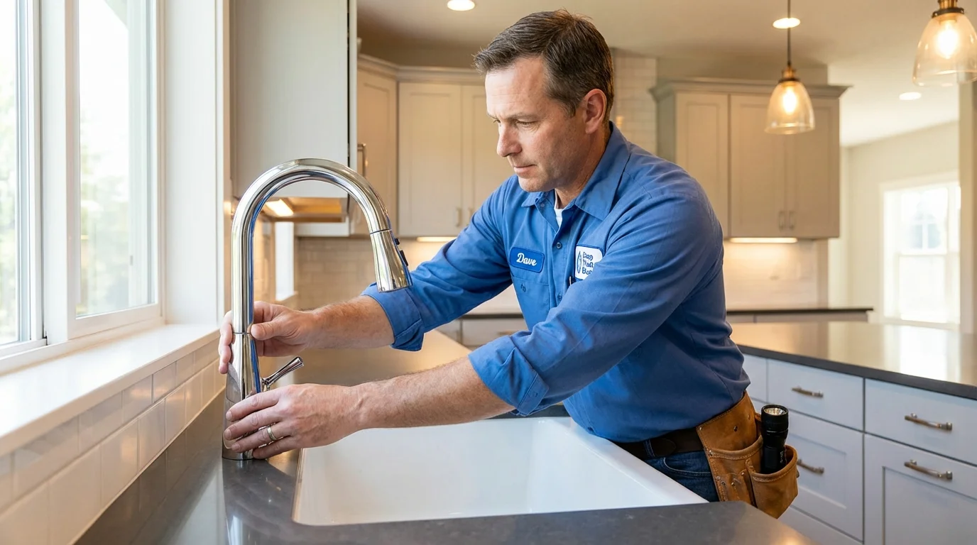 Kitchen faucet installation by Johns Plumbing LLC in Brooklyn