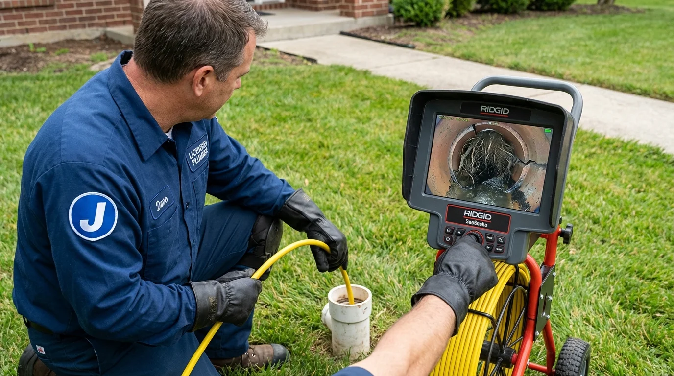 Sewer camera inspection being performed by Johns Plumbing LLC in Brooklyn